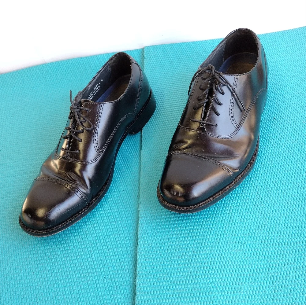 Bostonian Men's Lace Up Black Leather Dress Shoes Derby - Size 11